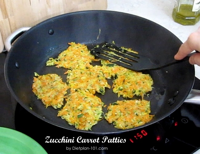 zucchini-carrot-patties-pan