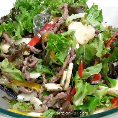 Asian Tamari Sauce Beef Salad (Atkins Diet Phase 1 Recipe)