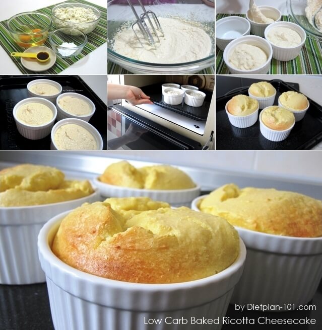 Step-by-step recipe for baked ricotta cheese cake