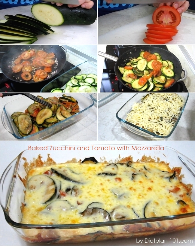 Baked Zucchini and Tomato with Mozzarella (South Beach Phase 1 Recipe)