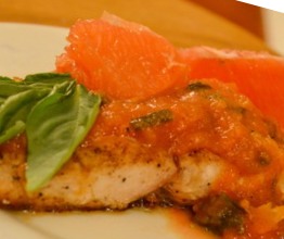 Pan-Fried Flounder Fillet with Grapefruit Balsamic Sauce Recipe