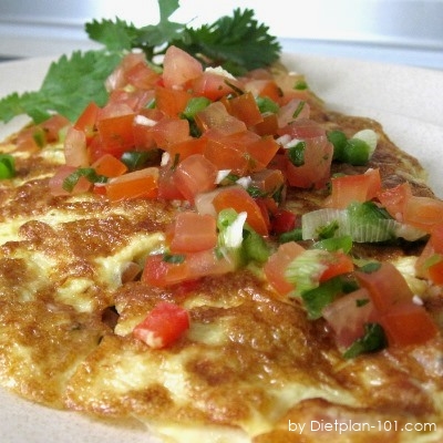 Ham Mushroom Cheese Omelet with Tomato Salsa (South Beach Phase 1 ...