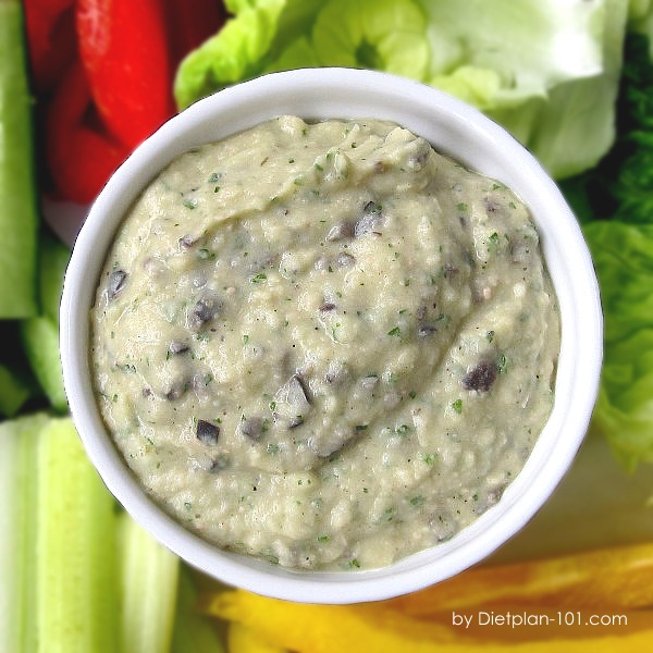 White Bean Dip with Vegetable Sticks (South Beach Phase 1 Recipe)