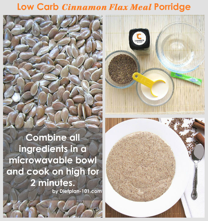 Low Carb Hot Cinnamon Flax Meal Porridge Recipe
