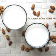 Homemade sugar-free almond milk