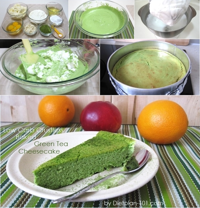 crustless-baked-green-tea-cheesecake