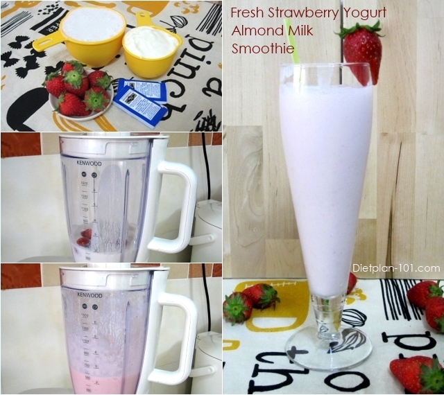 strawberry-yogurt-almond-milk-smoothie