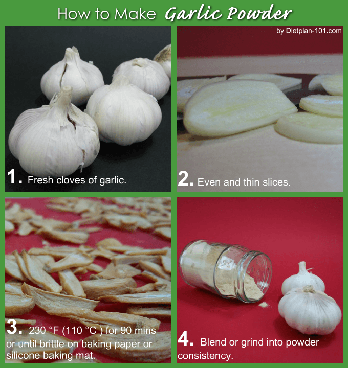 Step by step to make garlic powder