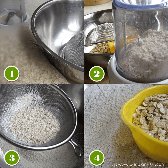 How to make oat flour step-by-step