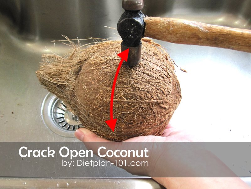 Crack open coconut