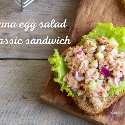 Tuna salad egg sandwich