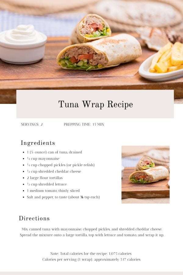 Tuna wrap recipe